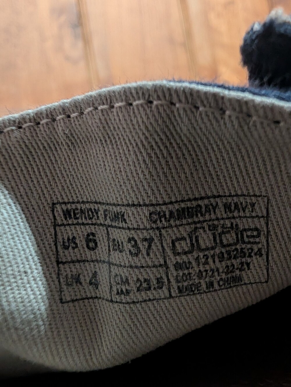 Hey Dude Navy Wendy Funk Women Size 6 - Picture 3 of 6